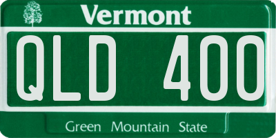 VT license plate QLD400