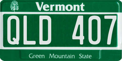VT license plate QLD407