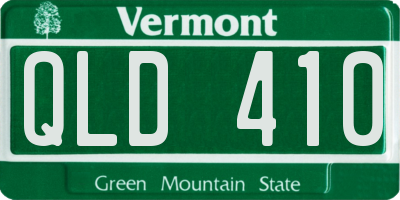 VT license plate QLD410