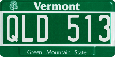VT license plate QLD513
