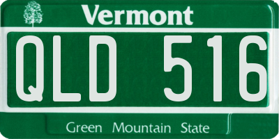 VT license plate QLD516