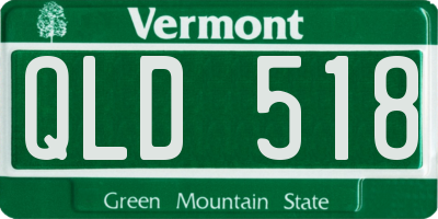 VT license plate QLD518