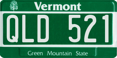 VT license plate QLD521