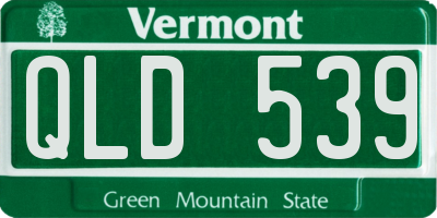 VT license plate QLD539