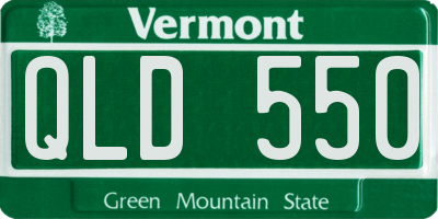 VT license plate QLD550