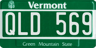 VT license plate QLD569