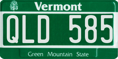 VT license plate QLD585