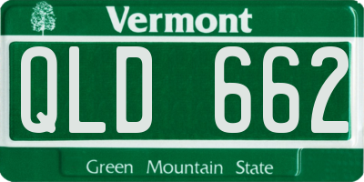 VT license plate QLD662