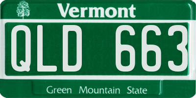 VT license plate QLD663