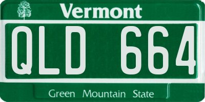 VT license plate QLD664