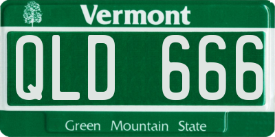 VT license plate QLD666