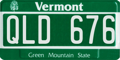 VT license plate QLD676
