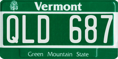 VT license plate QLD687