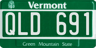 VT license plate QLD691
