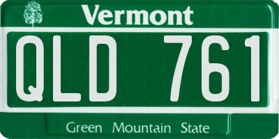 VT license plate QLD761