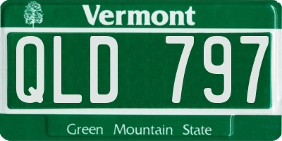 VT license plate QLD797