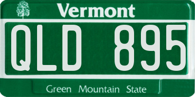 VT license plate QLD895