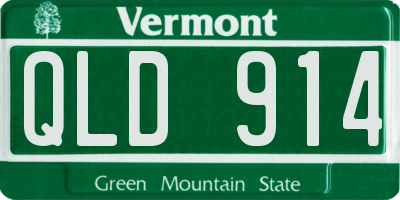 VT license plate QLD914