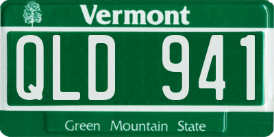 VT license plate QLD941