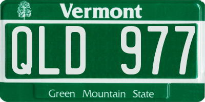 VT license plate QLD977