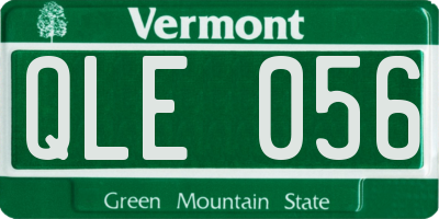 VT license plate QLE056