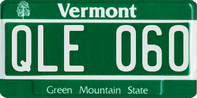 VT license plate QLE060