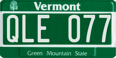 VT license plate QLE077