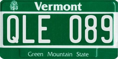 VT license plate QLE089