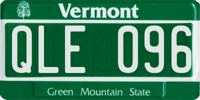 VT license plate QLE096