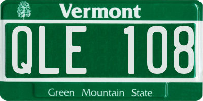 VT license plate QLE108