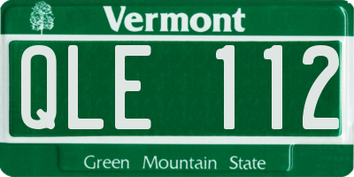 VT license plate QLE112