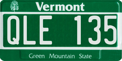 VT license plate QLE135