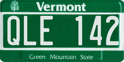 VT license plate QLE142