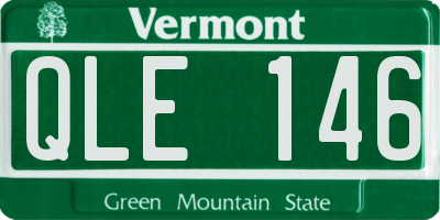 VT license plate QLE146