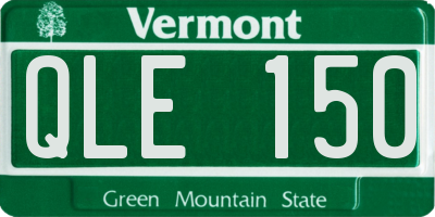 VT license plate QLE150