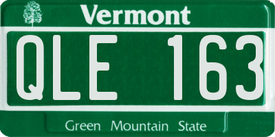 VT license plate QLE163