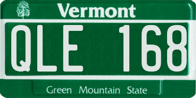VT license plate QLE168