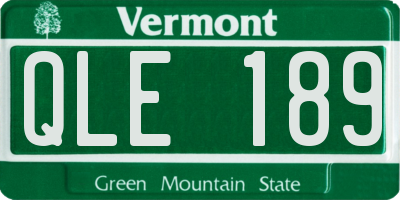 VT license plate QLE189