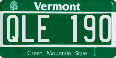 VT license plate QLE190