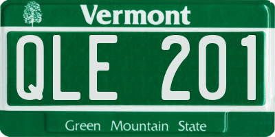 VT license plate QLE201