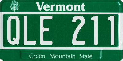 VT license plate QLE211