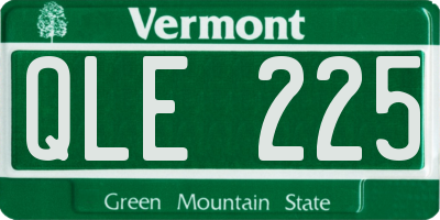 VT license plate QLE225