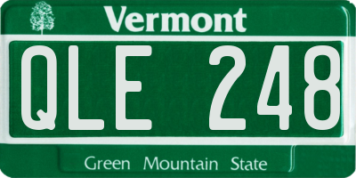 VT license plate QLE248