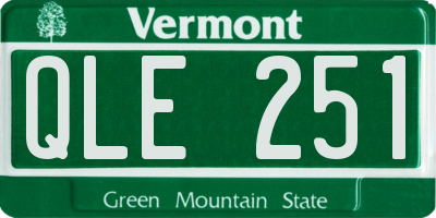 VT license plate QLE251