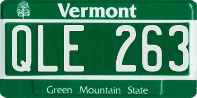 VT license plate QLE263