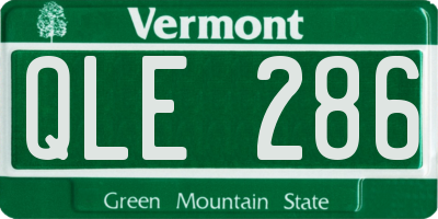 VT license plate QLE286