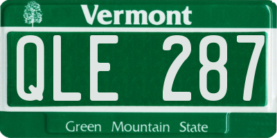 VT license plate QLE287