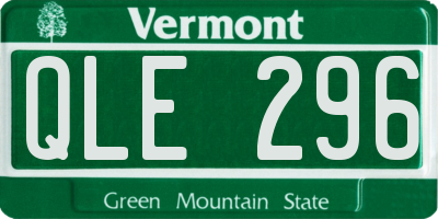 VT license plate QLE296