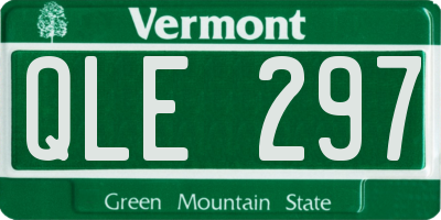 VT license plate QLE297