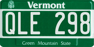 VT license plate QLE298